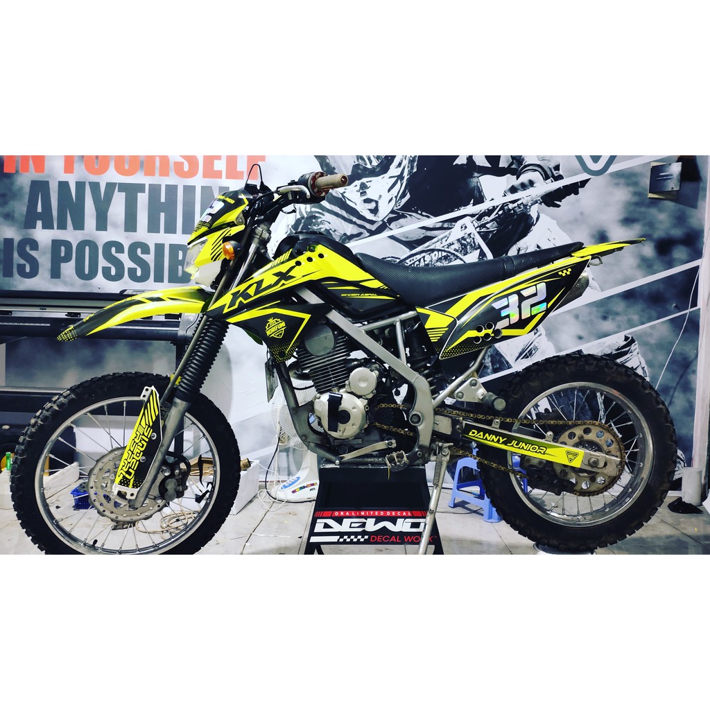 decal klx OLD keren decal klx OLD simpel decal klx OLD gold decal klx supermoto