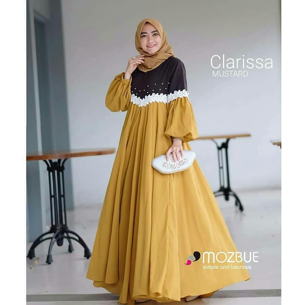 [ Cod ] Clarissa Dress Gamis Maxy Muslim Wanita Termurah