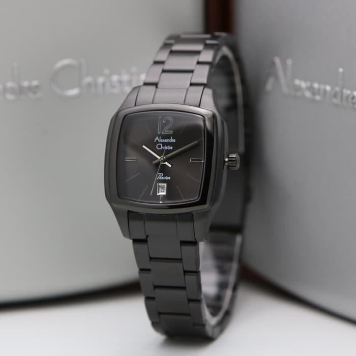JAM TANGAN WANITA ALEXANDRE CHRISTIE AC 2454 AC2454 FULL BLACK ORIGINAL