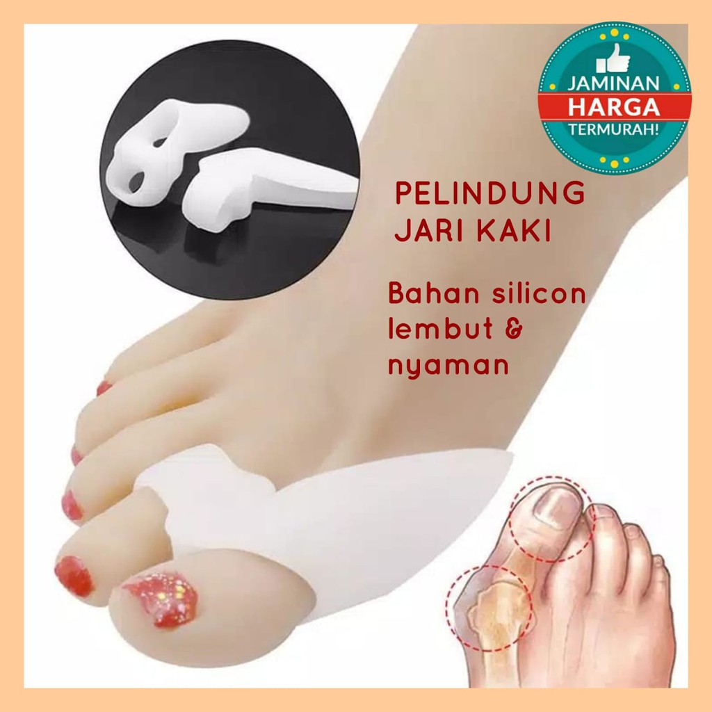 1 Pasang Insole Separator Thumb Silicone / Silikon Pelindung Jempol Kaki / Terapi Jari Kaki