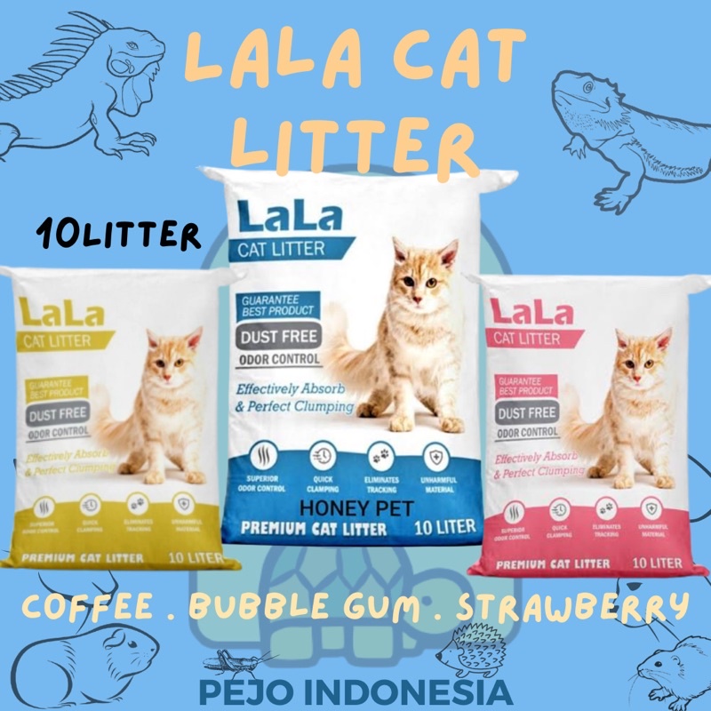 Pasir Wangi Gumpal Kucing Lala Premium Cat Litter 10L