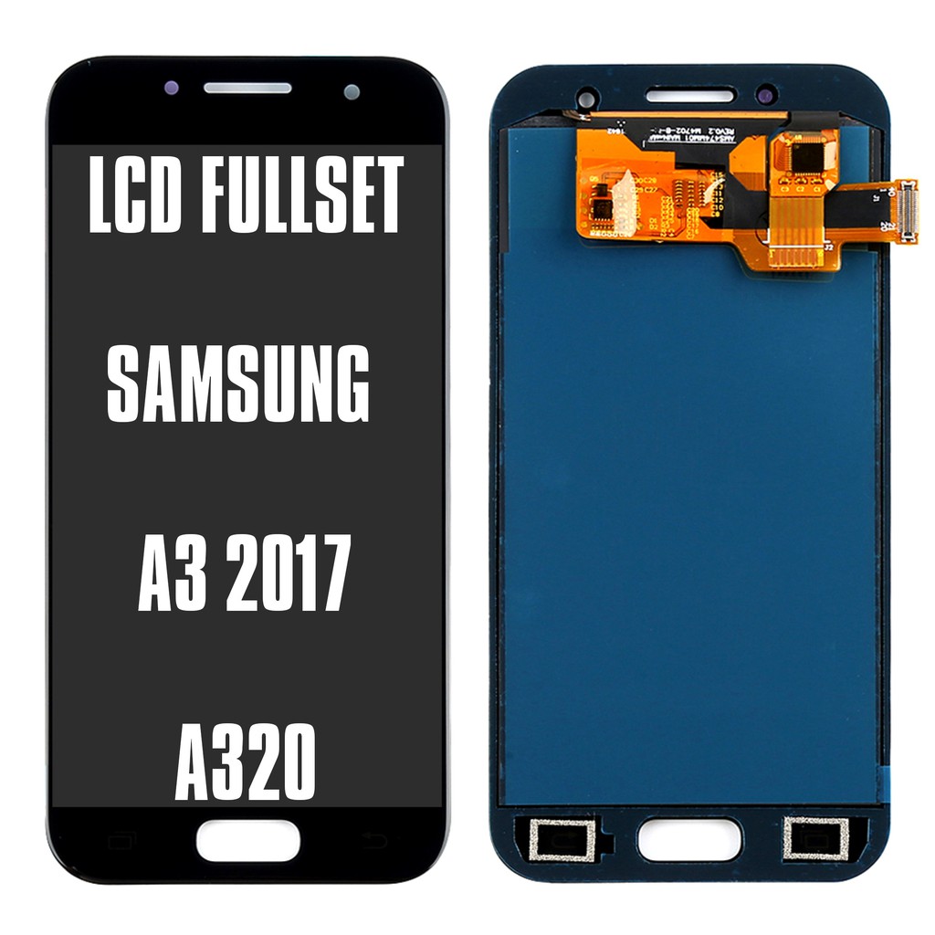LCD Fullset Samsung A3 2017 / A320 Touchscreen AAA Contras Main Black