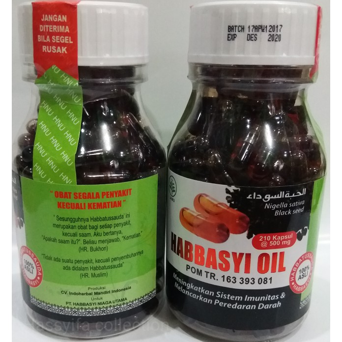 

508„ Madu jintan hitam alami HABBASYI OIL ISI 100 KAPSUL ( PT.NHU ) arab asli original BPOM [