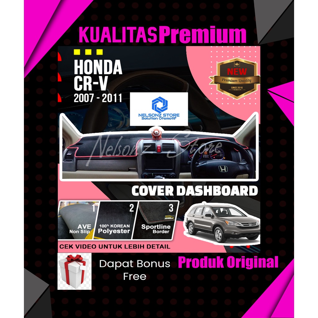 COVER DASHBOARD HONDA CRV GEN3 ALAS DASHBOARD PELINDUNG DASBOR AKSESORIS DASHBOARD INTERIOR MOBIL