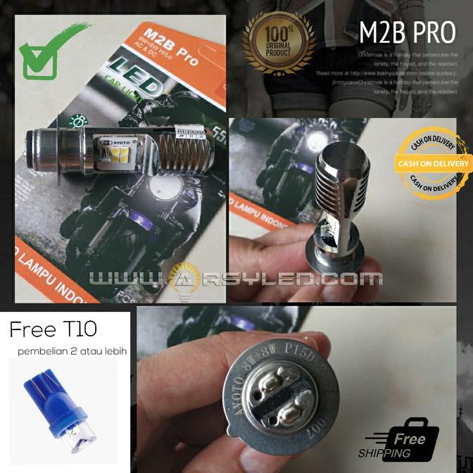lampu led motor ayoto h6 m2b pro matic bebek original super bright arsyl33