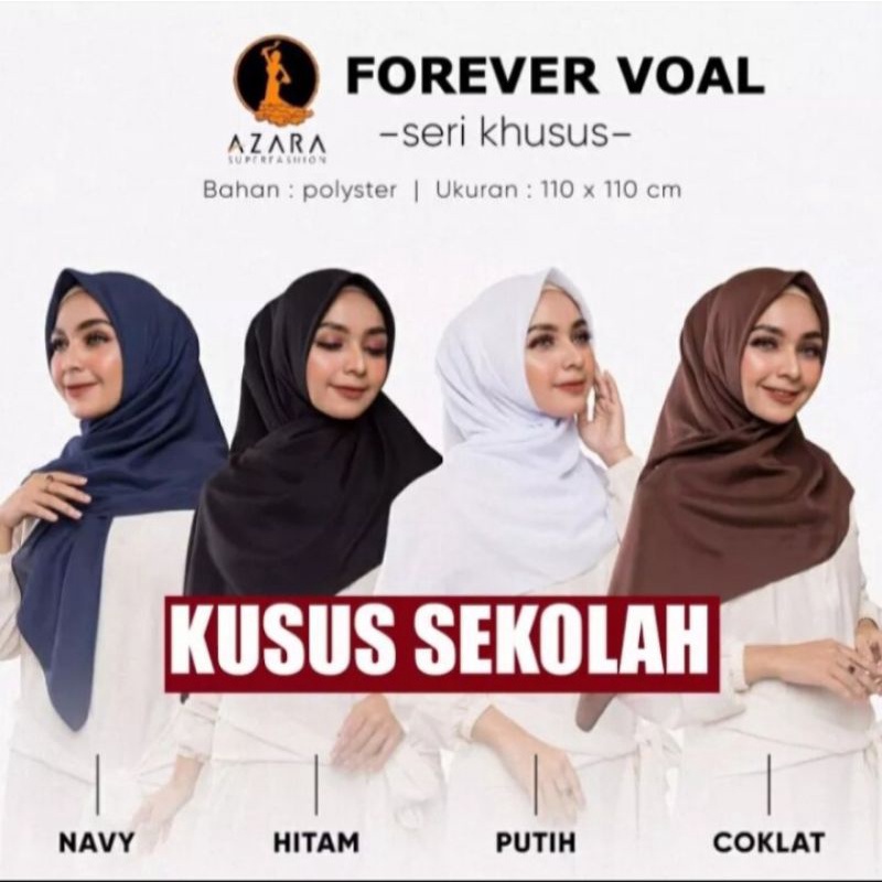 HIJAB AZARA VOAL FOREVER JAHIT TEPI