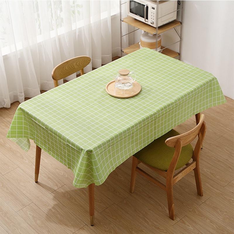 Table Cloth Waterproof Cover/Taplak Meja Makan Anti Air/Minyak Bisa Dicuci Premium Bahan PEVA