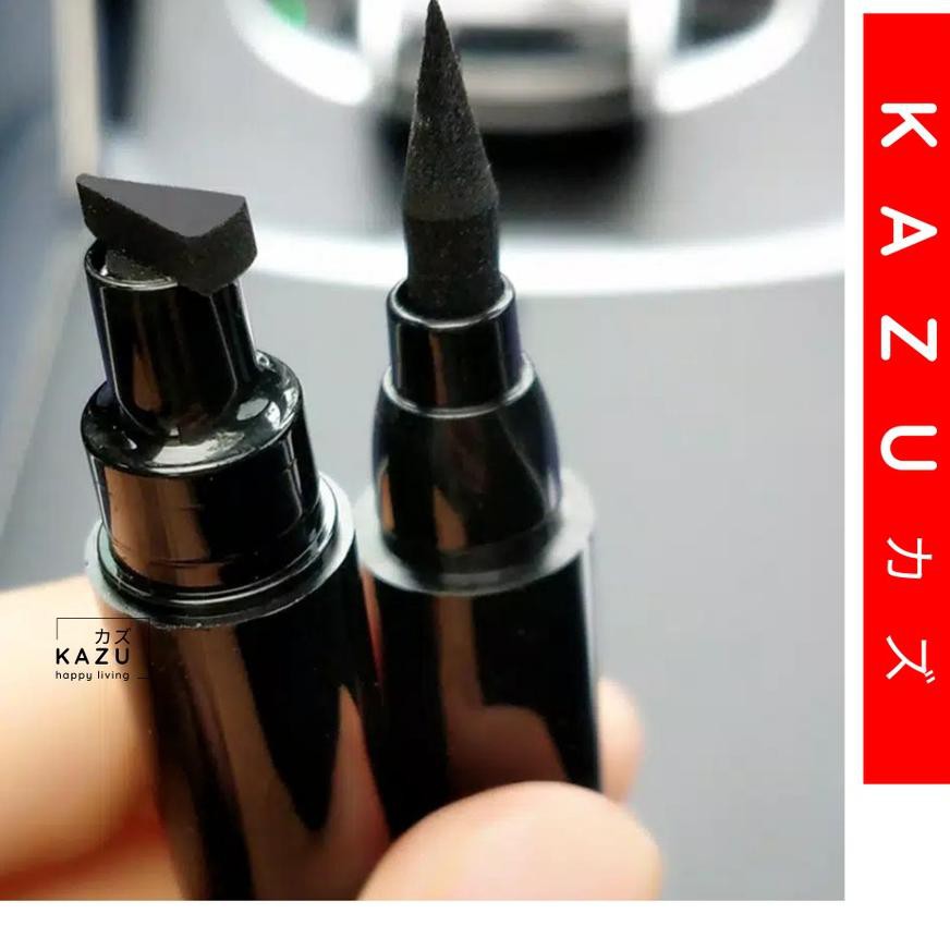 

PROMO BESAR KODE-655 KAZU KBF114 Eyeliner Stamp Cat 2 in 1 Waterproof Spidol Mata Import