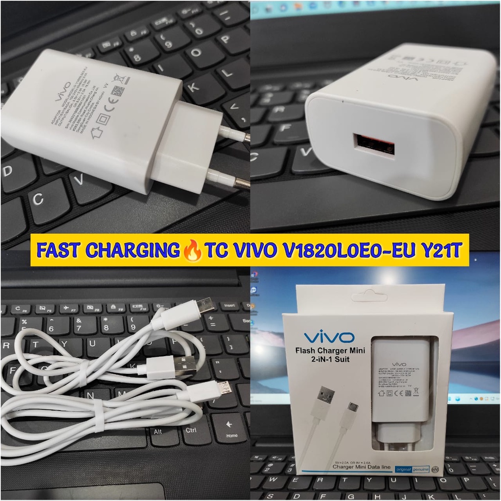 ORIG1N4L 100% CHARGER VIVO Y30 y30i Y50 Y51 S1 Pro Y21 Y73 Y75 V19 v20 V21 V23 T1 PRO X60 X70 PRO Ca