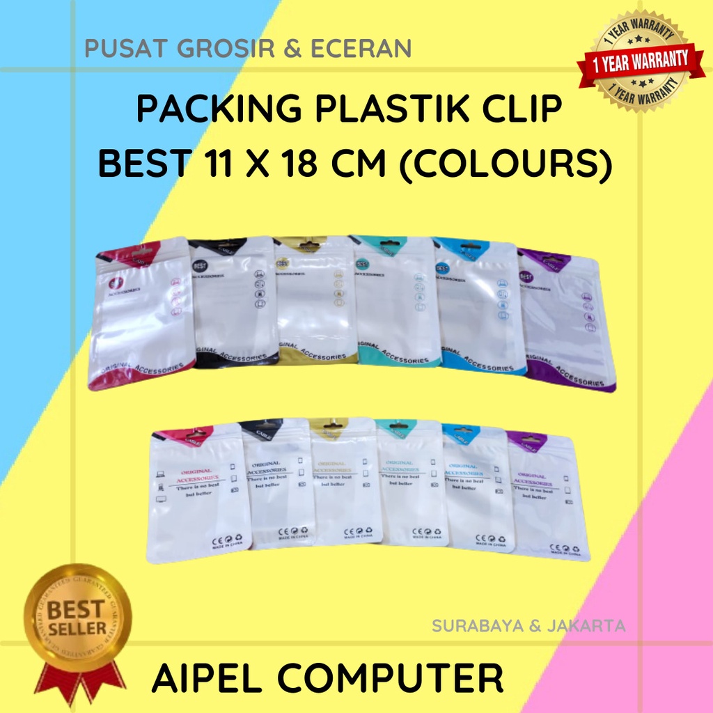 1118 | PACKING PLASTIK CLIP BEST 11*18 (COLOURS)