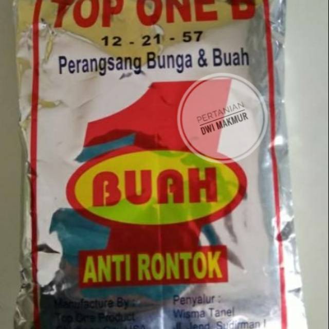 Pupuk TOP ONE B 12 - 21 - 27 Perangsang Bunga dan Buah Anti Rontok isi 100 gram