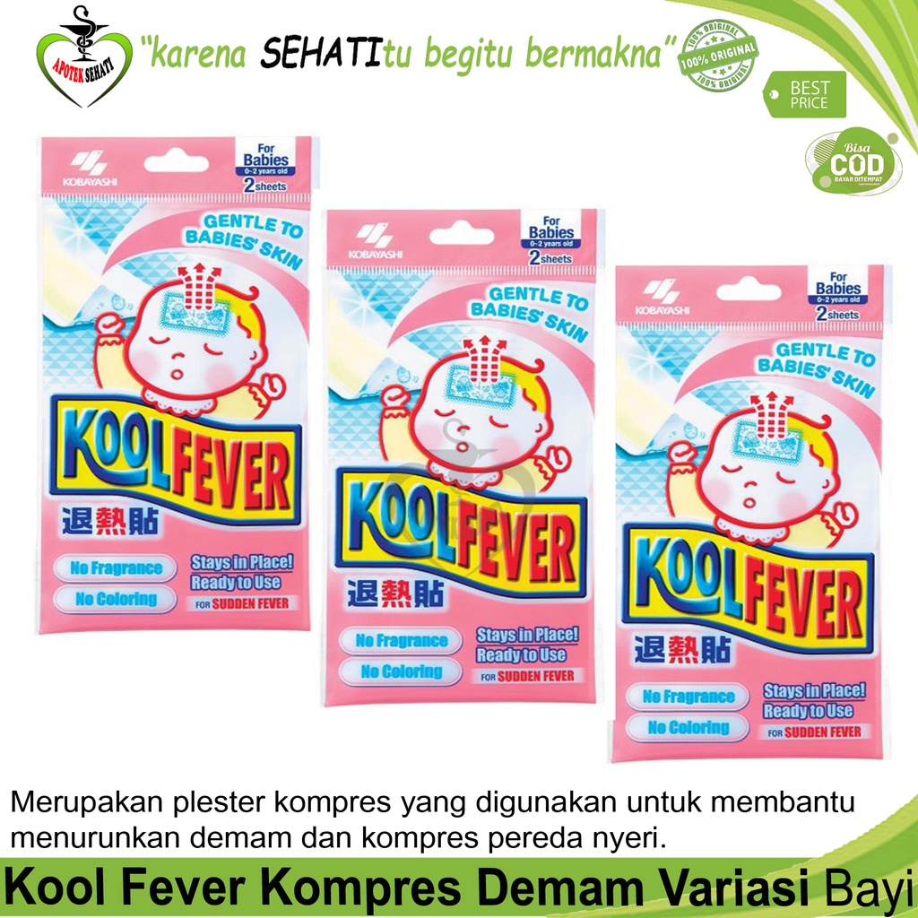 Kool Fever Plester Kompres Penurun Demam Anak Dewasa Bayi
