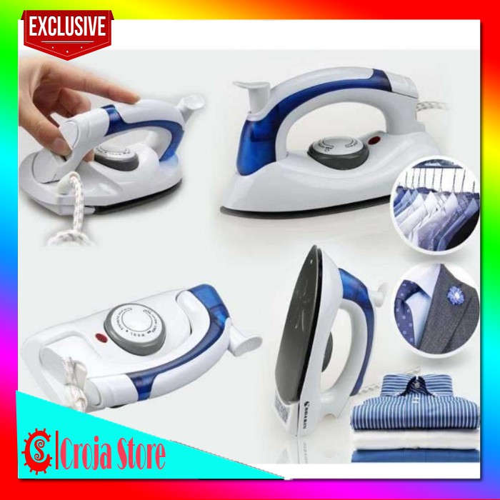 Setrika Uap MINI Setrika Lipat Steam Iron Traveling