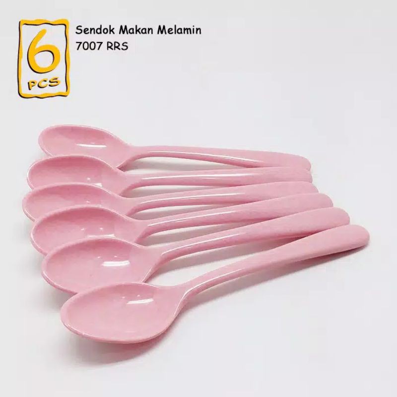 sendok makan pink melamine 7007 rrs onyx (6 pcs)