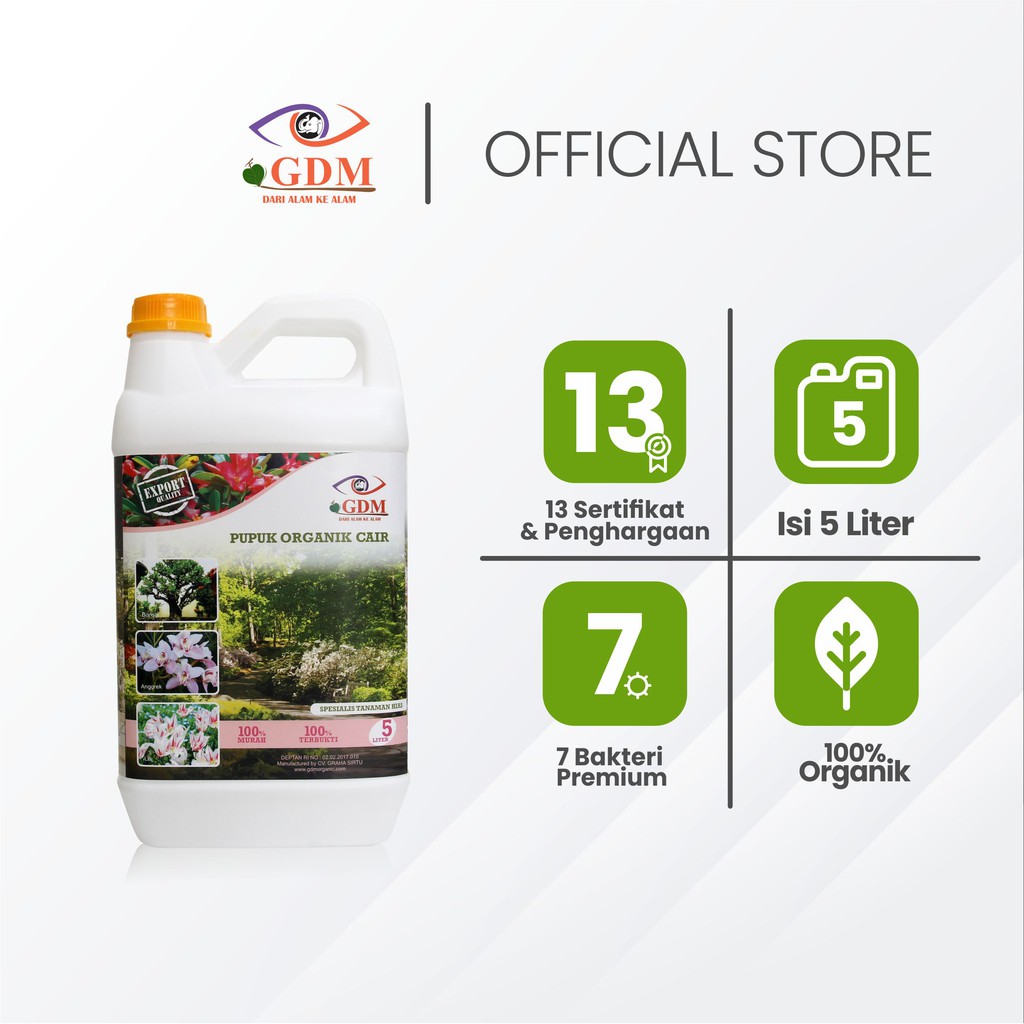 

GDM Pupuk Organik Untuk Tanaman Hias 5Liter