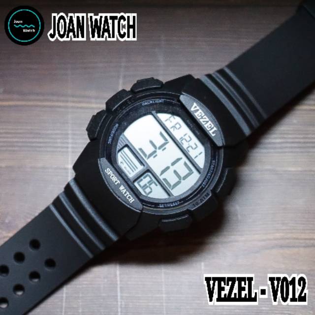 VEZEL -V012- JAM TANGAN DIGITAL - BLACK
