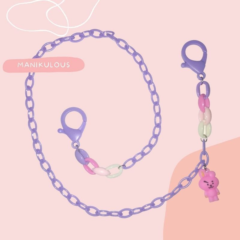 BTS BT21 Strap Mask Kalung Masker Rantai Lucu Kekinian MANIKULOUS