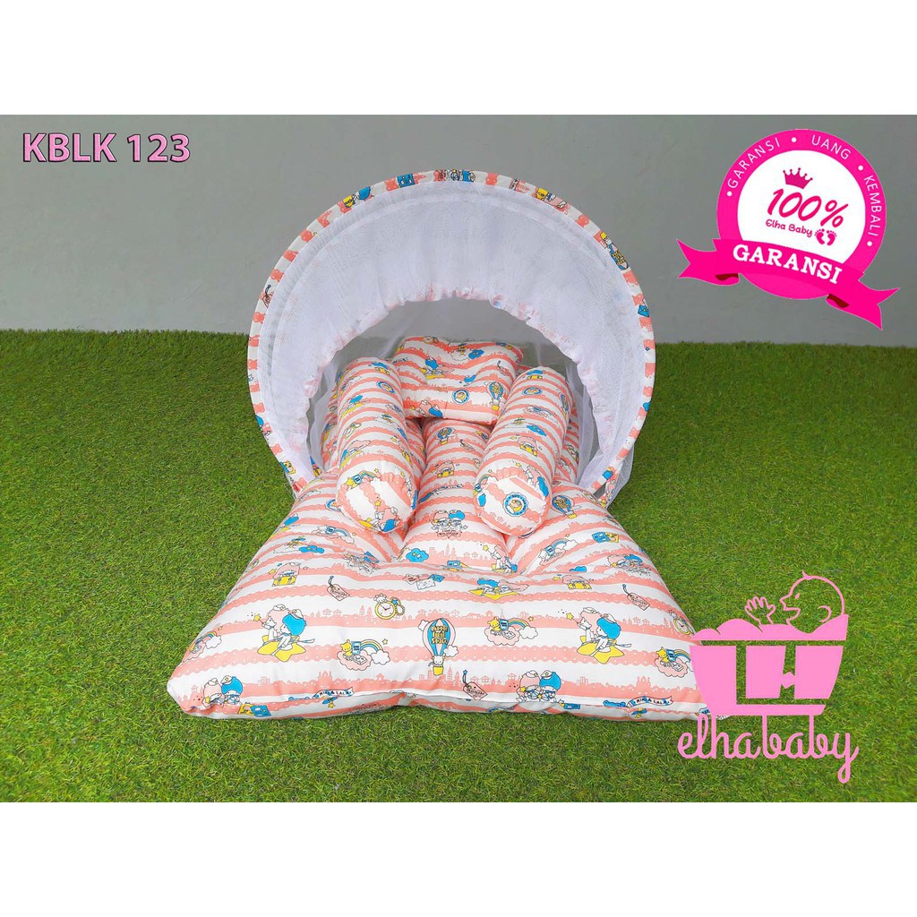 Kasur Bayi Set Kelambu Baru Lahir Murah Produk Tempat Tidur Lipat Baby Perlengkapan BeddingBox Lucu