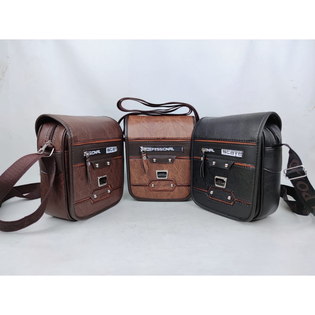 POLO AMSTAR - 2 UKURAN Tas Selempang Pria 8 &amp; 9 Inch
