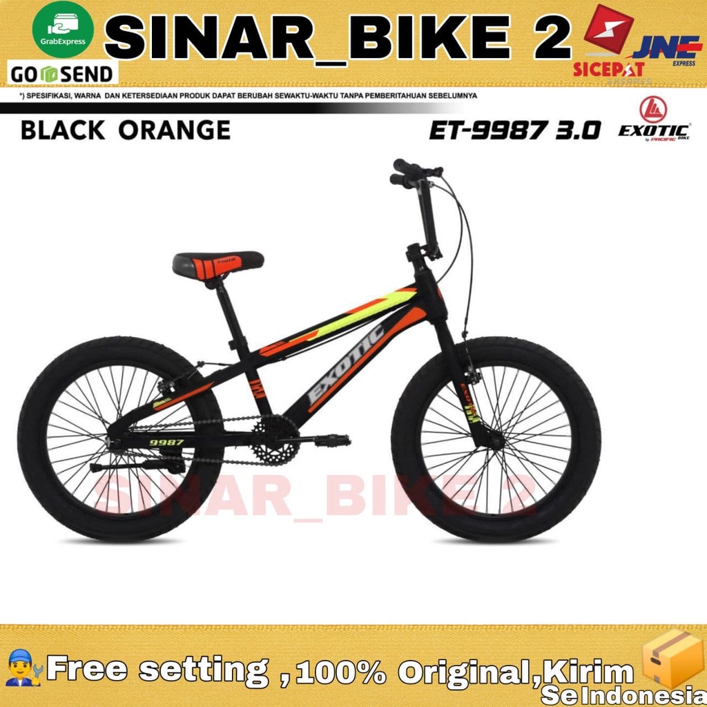 Sepeda Anak Bmx Exotic ET-9987 3.0 Ban Jumbo Tanpa Rotor