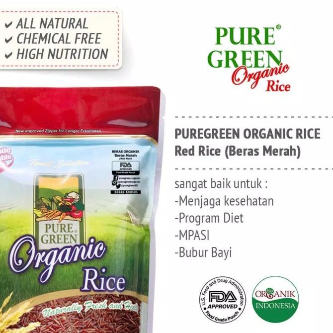 

PUREGREEN ORGANIC RICE BERAS ORGANIK BERAS MERAH FAMILY PACK 4,5 KG