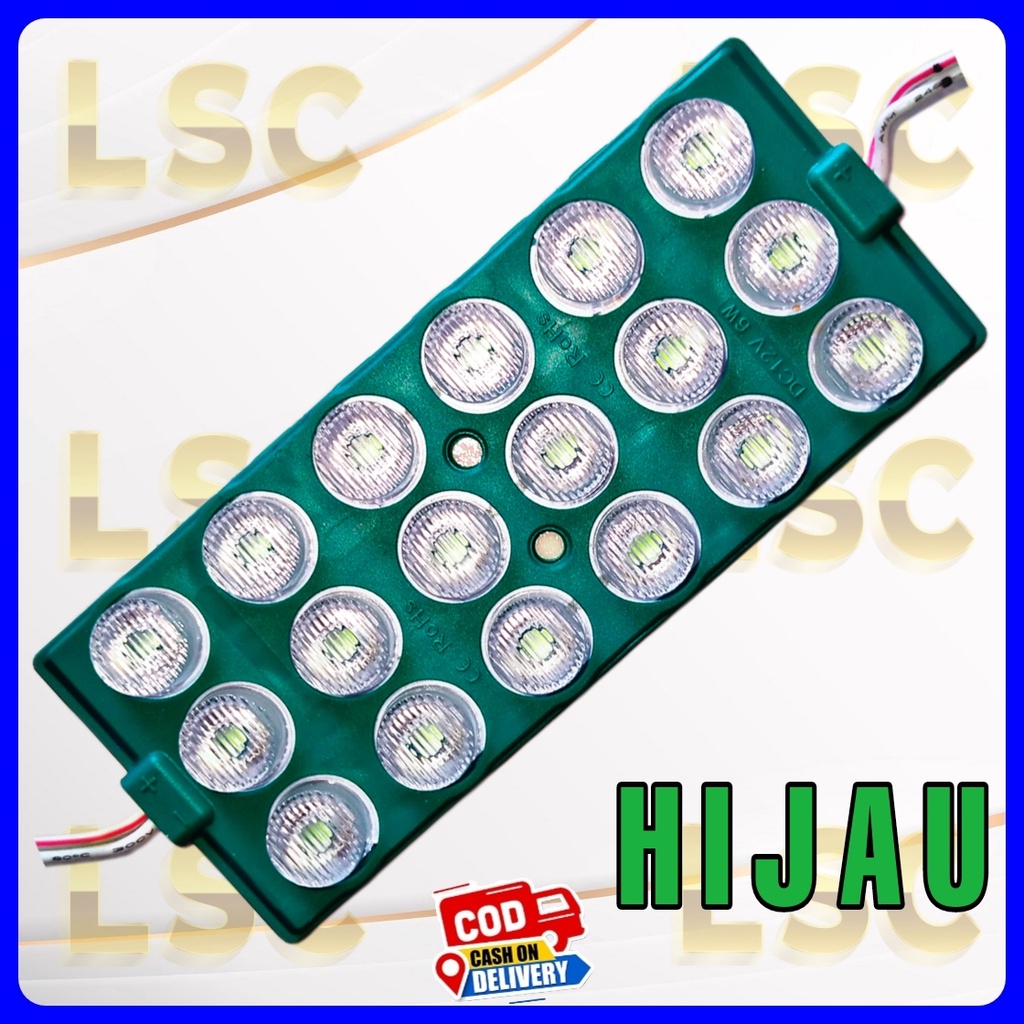 lampu led 18 mata jumbo 12v &amp; 24v variasi lampu kolong mobil bus truk neon box