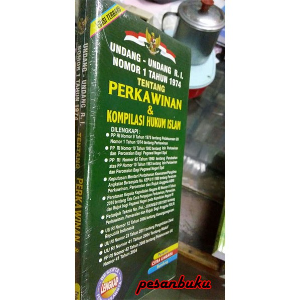 Buku  UU RI.no 1 th.1974.ttg Perkawinan & kompilasi hukum Islam