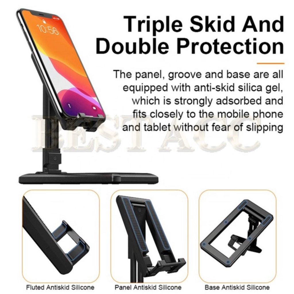 STAND HOLDER HP - HOLDER STAND HP - FOLDING DESKTOP PHONE STAND SANDARAN HP A