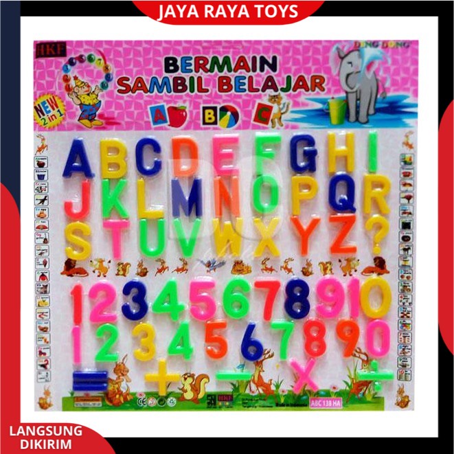 Mainan Anak Edukasi Huruf Dan Angka - Alphabets Numbers / Bermain Sambil Belajar 138HA