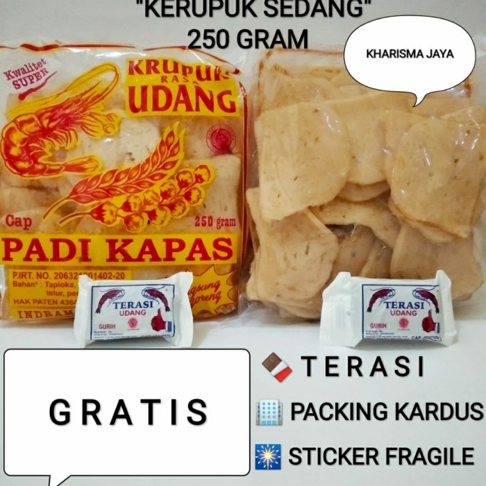 

PROMO Kerupuk Udang Sedang Padi Kapas 250gram