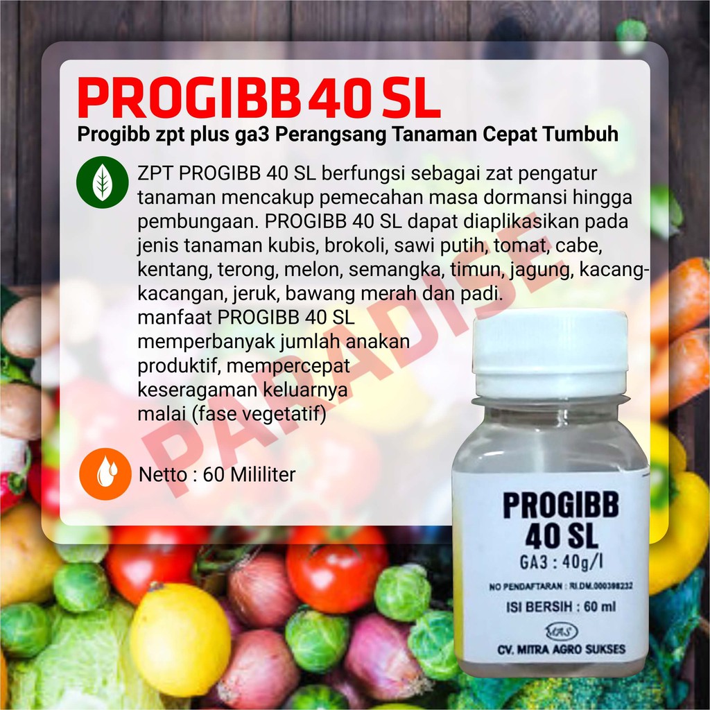 PROGIBB 40SL ZPT TANAMAN ORIGINAL Zpt Progib Progibb Pupuk Zpt plus ga3 Perangsang Tanaman Cepat Tum