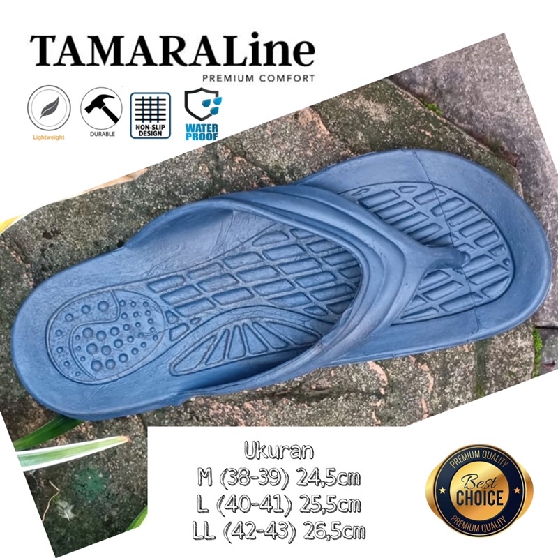 Sandal Jepit Karet Pria Wanita Unisex Dewasa / Remaja - TAMARALINE 56 / Bahan Premium Lentur Empuk Ringan Kuat Anti Slip Anti Air / Model Sandal Casual Santai Rumah Hotel Outdoor Kamar Mandi Murah Original