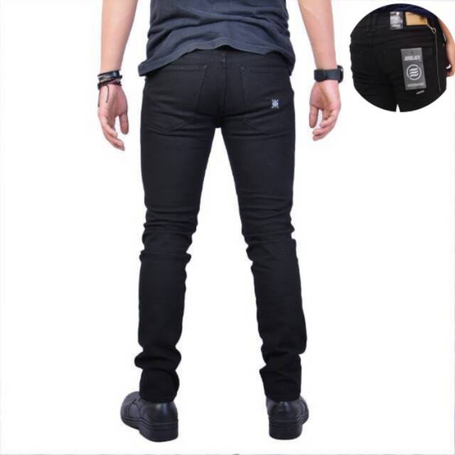 AIRBLACK DENIM TERLARIS / 784 VICTORY celana jeans black panjang skinny semi slimfit cowo / cowok /