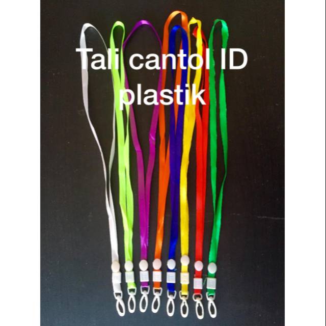 Jual Tali Cantol Id Card, Tali Kait Tanda Pengenal, Tali Id Plastik 