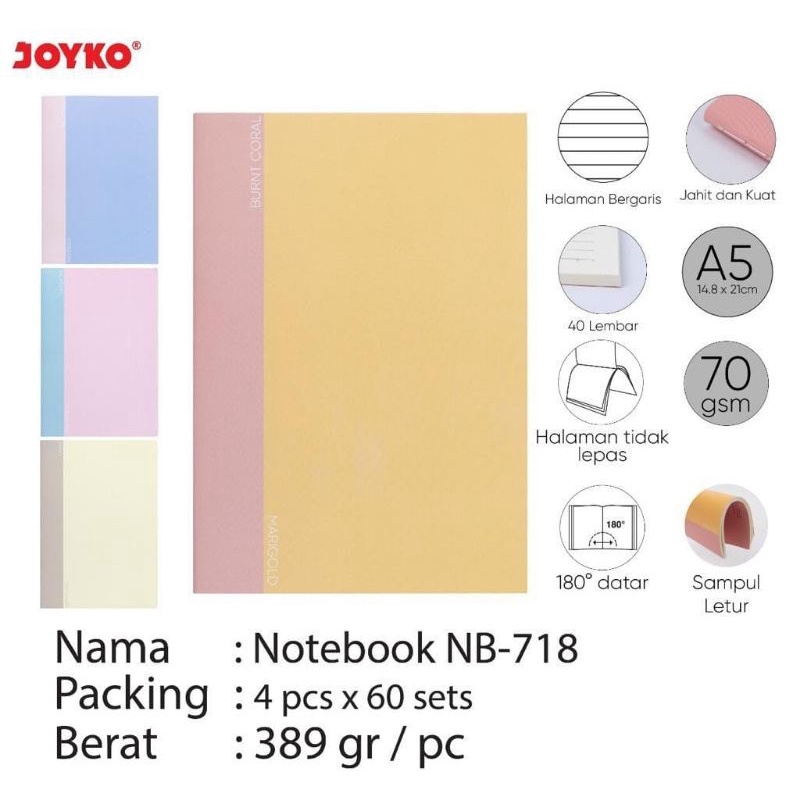 

Joyko Notebook NB-718 / Buku Tulis Catatan
