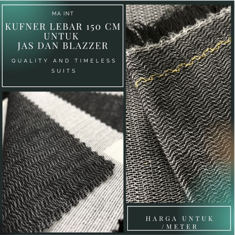 Hnna Kain Lem Kufner Untuk Lapisan Jas Dan Pengeras Blazzer Harga Per Meter