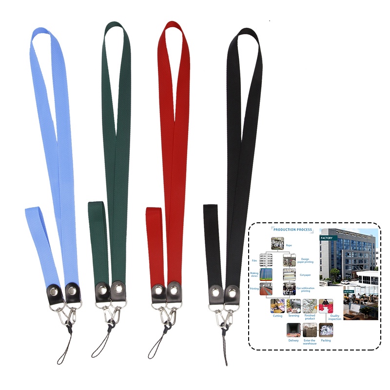 (4 Warna) Tali Lanyard Leher Anti Hilang Untuk Handphone / Kartu Identitas