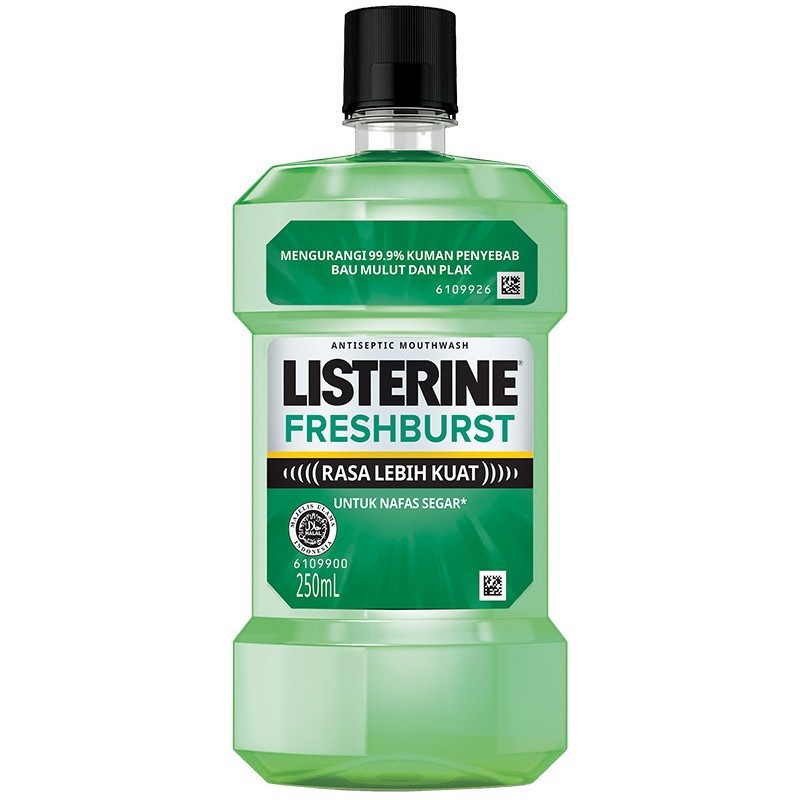 LISTERINE 250 ML Antiseptic Mouthwash Obat Kumur Antiseptik Fresh Burst - Cool Mint - Natural Green Tea 250ml Listerin