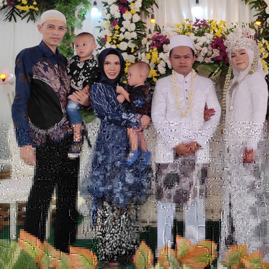 Batik Couple Pinguin Paris Gurita Navy Barina Set + Ada Anak Cowok