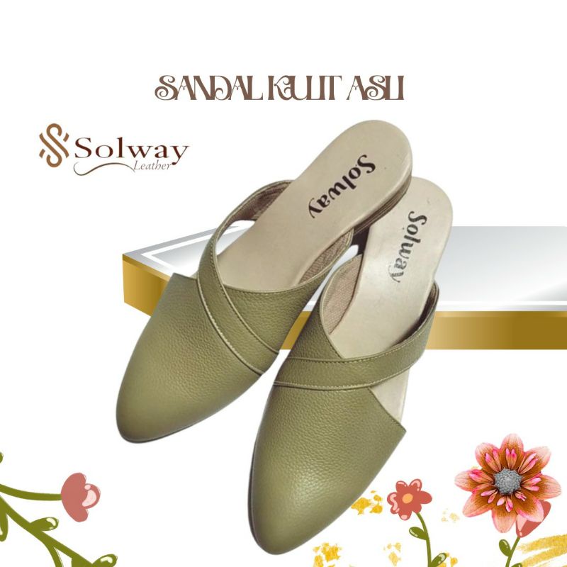 Sandal kulit wanita sandal kulit asli sandal sepatu kulit original SW 006