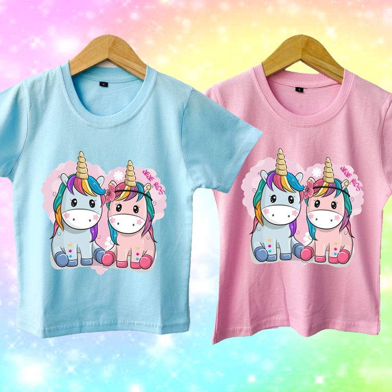 Kaos anak Perempuan UNICORN KEMBAR