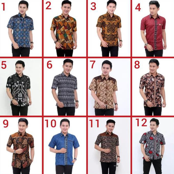 batik pria kemeja batik pria lengan pendek ori pekalongan bukan solo