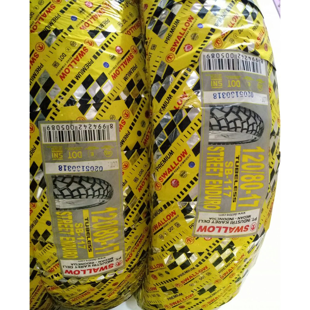 Ban Luar Swallow 120-80 Ring 17 Type Street Enduro