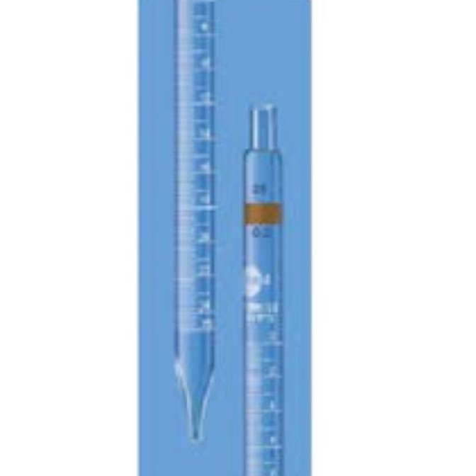 pipet mohr/pipet ukur 2ML Interval 0.02 Class B,Marking Best Quality Borosil