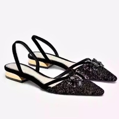 ZR Classic Flats Mule with Gems 1701