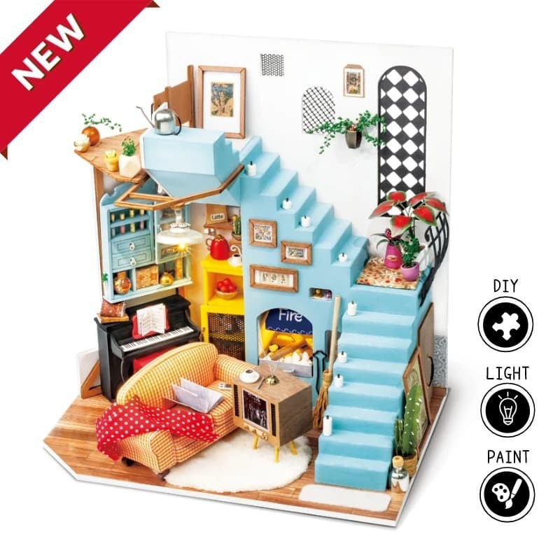 ROLIFE Robotime Diy Joy'S Peninsula Living Room Dg141 Hobby Toy Collection