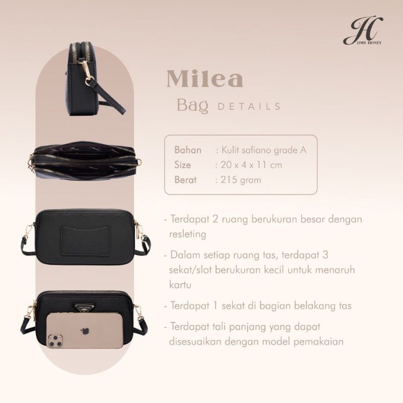 Tas Selempang Mini Jimshoney Milea Bag Original - Tas Wanita Murah Terkini Ekonomis Slingbag Wallet