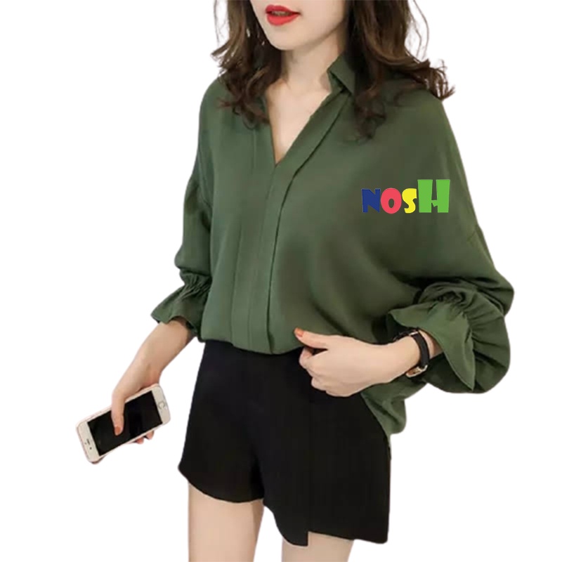 Blouse Wanita Big Size Korea Style fit 3XL Ningrrum - NOSH-3