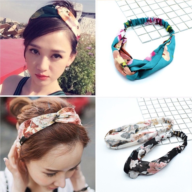 Bando Bandana Simpul Ala Korea - Headband - Bando Bandana Korea Bando Kain Bunga Cantik