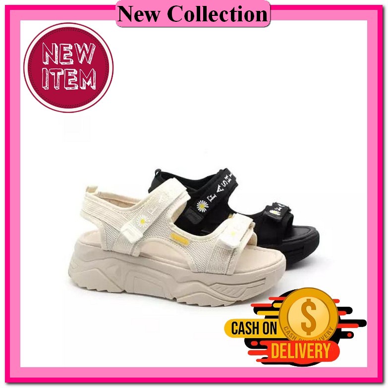 Sandal Wedges Wanita Pesta Kondangan Kekinian Sendal Wejes Cewek Terbaru Sendal Selop Ibu Ibu Model 